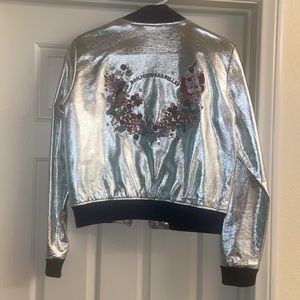 Silver bomber jacket